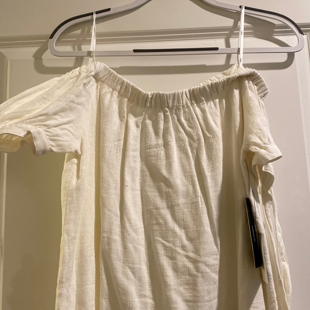 Off shoulder white summer dress